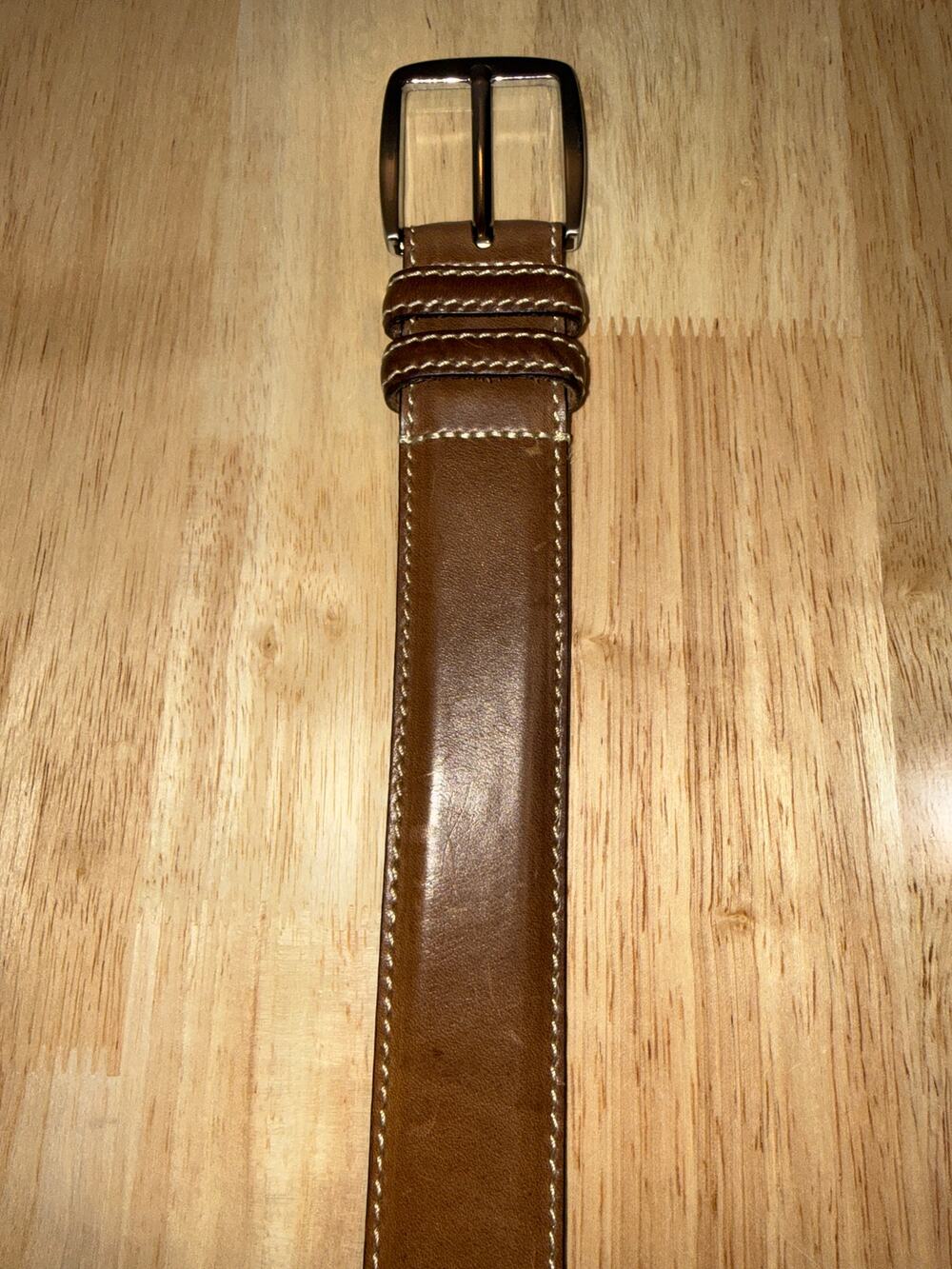Allen Edmonds Brown Leather Dress Belt Made in USA Men’s Size 38